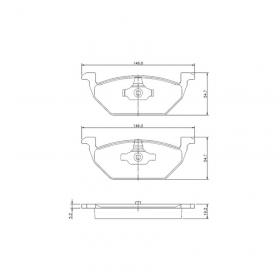 PASTILHA FREIO DIANTEIRA C/ ALARME  BB58 BOSCH VW VIRTUS UP GOLF POLO GOL SPACE FOX